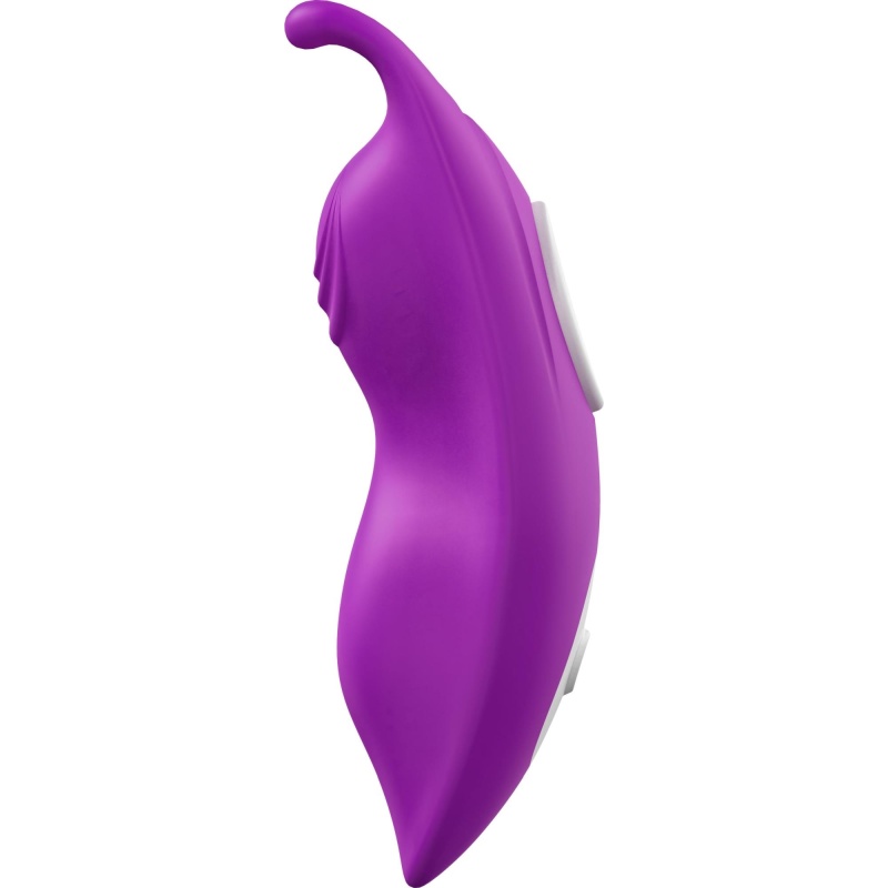 Wibrator Catcher Purple - stymulator łechtaczki z magnetycznym klipem do bielizny i podwójnym silnikiem, 10,2 cm - 3