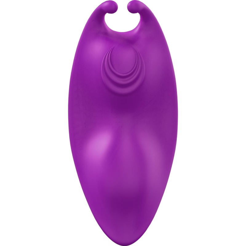 Wibrator Catcher Purple - stymulator łechtaczki z magnetycznym klipem do bielizny i podwójnym silnikiem, 10,2 cm - 6
