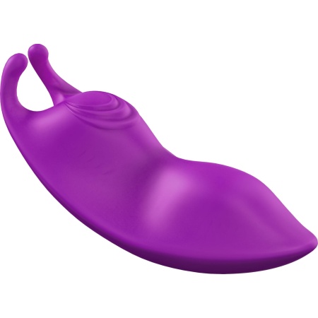 Wibrator Catcher Purple - stymulator łechtaczki z magnetycznym klipem do bielizny i podwójnym silnikiem, 10,2 cm - 8