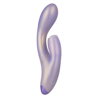 Wibrator podwójny G-Kiss z migoczącym języczkiem 19 cm - 1