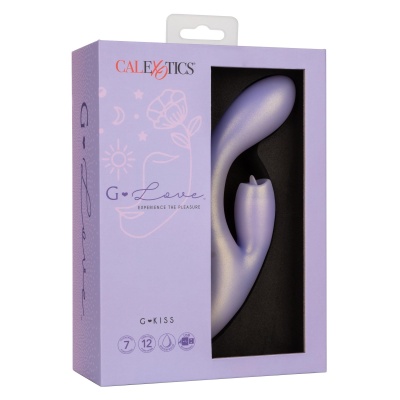 Wibrator podwójny G-Kiss z migoczącym języczkiem 19 cm - 1 2