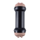 Podwójny masturbator Double Side Stroker usta i pochwa z TPE, czarno-beżowy - 8