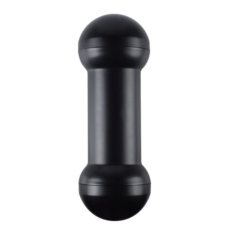Podwójny masturbator Double Side Stroker usta i pochwa z TPE, czarno-beżowy - 9