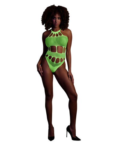 Body with Grecian Neckline - Neon Green - XS/XL