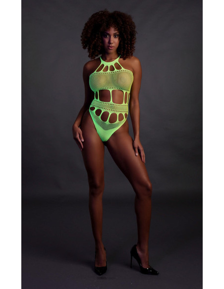 Body with Grecian Neckline - Neon Green - XS/XL