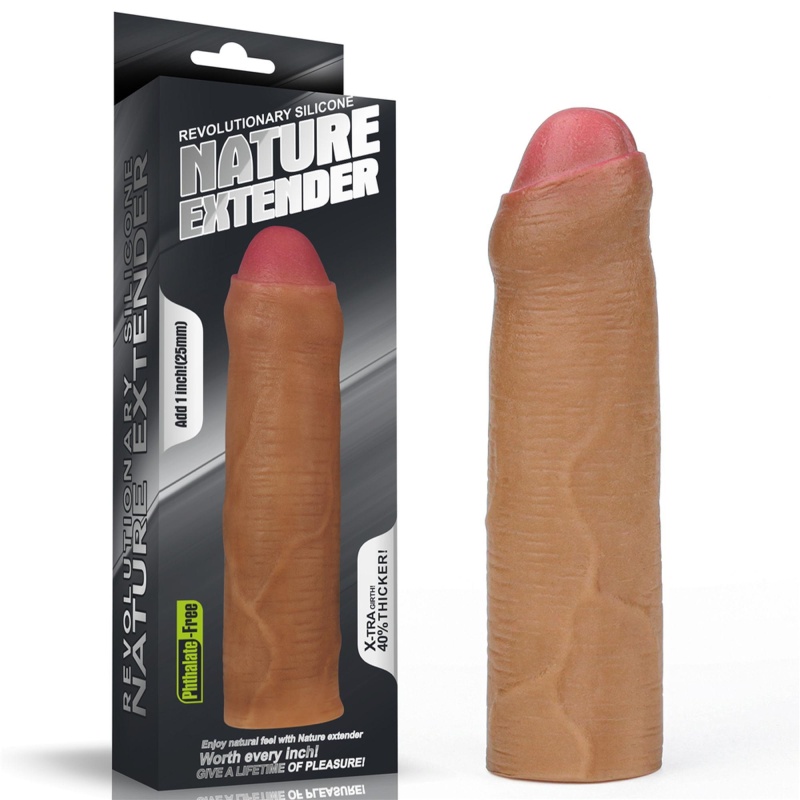 Nakładka na penisa Add 1 Nature 16,5 cm Platinum Silicone - 1