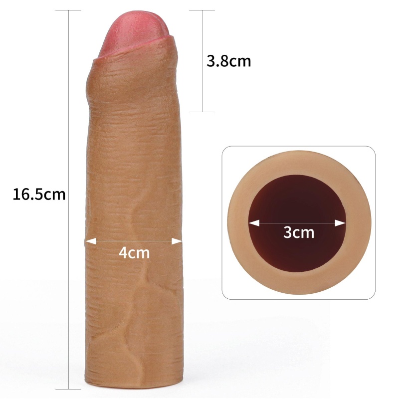 Nakładka na penisa Add 1 Nature 16,5 cm Platinum Silicone - 3