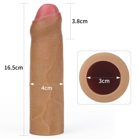 Nakładka na penisa Add 1 Nature 16,5 cm Platinum Silicone - 3