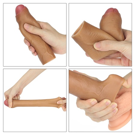 Nakładka na penisa Add 1 Nature 16,5 cm Platinum Silicone - 6