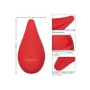 Wibrator łechtaczkowy Flicker Red - zakrzywiony silikon, 10 funkcji, 10,25 cm - 8