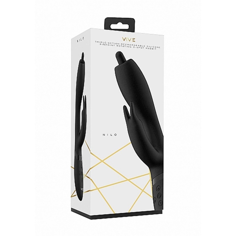 Wibrator królik Nilo - obrotowa końcówka G-spot 360°, 3 silniki, długość wprowadzana 12 cm - 3