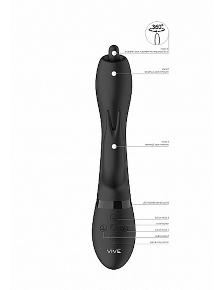 Nilo - Pinpoint Rotating G-spot Rabbit - Black