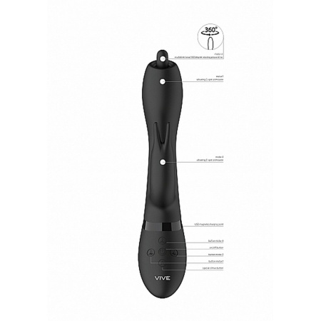 Wibrator królik Nilo - obrotowa końcówka G-spot 360°, 3 silniki, długość wprowadzana 12 cm - 11