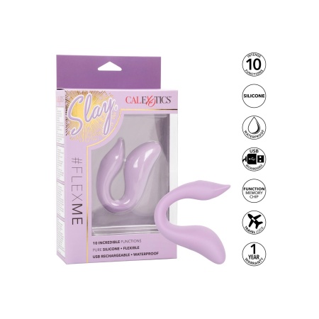 Wibrator łechtaczkowy FlexMe elastyczny o długości 21,6 cm - 4