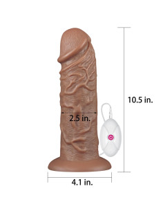10.5'' Realistic Chubby Vibrating Dildo 2