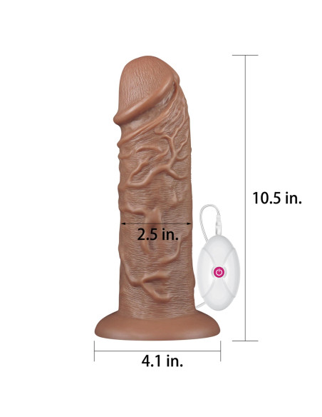 10.5'' Realistic Chubby Vibrating Dildo