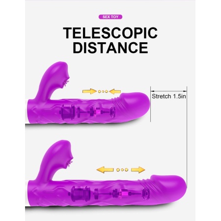 Wibrator SiliconeTongue - silikon medyczny, 10 funkcji, ruch posuwisto-zwrotny i ogrzewanie - 5
