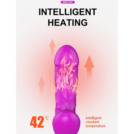 Wibrator SiliconeTongue - silikon medyczny, 10 funkcji, ruch posuwisto-zwrotny i ogrzewanie - 15