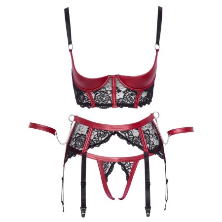 Shelf Bra Set black/red XL - 7