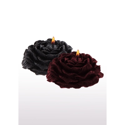 Rose Japanese Drip Candle 2pcs Red - 1