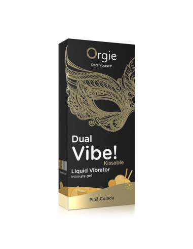 DUAL VIBE! PINA COLADA KISSABLE LIQUID VIBRATOR - 15 ML