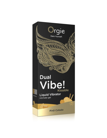 DUAL VIBE! PINA COLADA KISSABLE LIQUID VIBRATOR - 15 ML