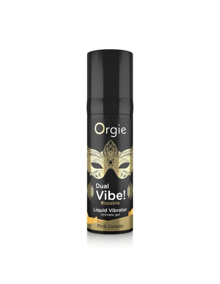 DUAL VIBE! PINA COLADA KISSABLE LIQUID VIBRATOR - 15 ML