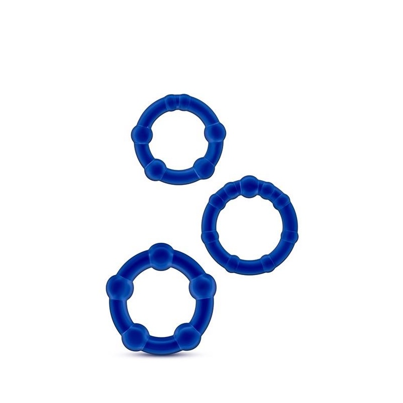 STAY HARD BEADED COCKRINGS BLUE - 2