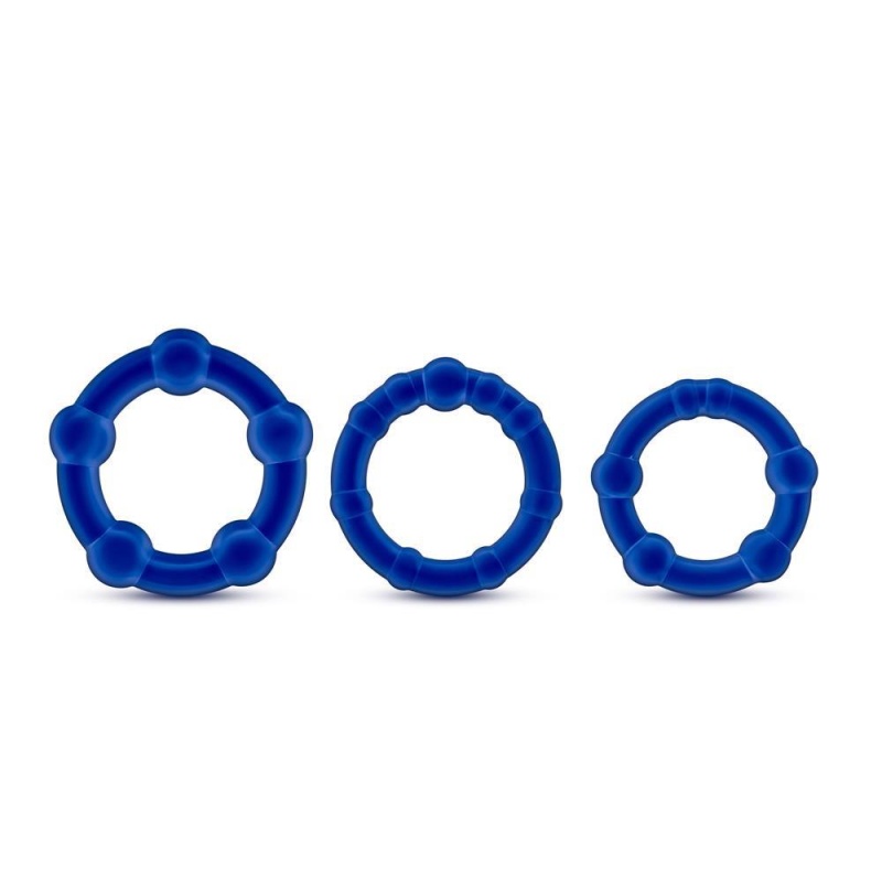 STAY HARD BEADED COCKRINGS BLUE - 3