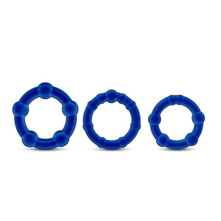 STAY HARD BEADED COCKRINGS BLUE - 3
