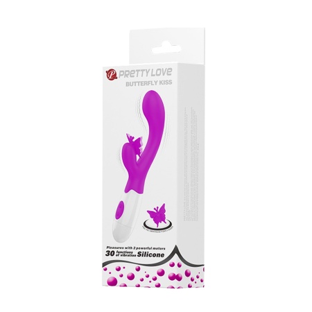 Wibrator Butterfly Kiss z dwusilnikowym napędem, 19,9 cm - 7