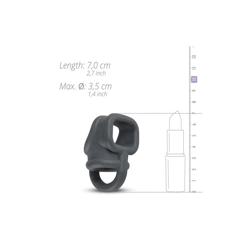 Silikonowy rozdzielacz jąder Liquid Silicone Ball Splitter - rozciągliwy, średnice wewnętrzne otworów 2/2/3 cm - 5