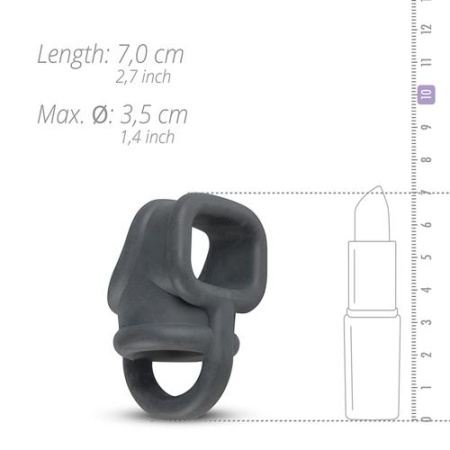 Silikonowy rozdzielacz jąder Liquid Silicone Ball Splitter - rozciągliwy, średnice wewnętrzne otworów 2/2/3 cm - 5