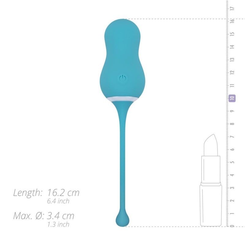Wibrujące jajeczko Elena Azul - 10 programów wibracji, pilot bezprzewodowy, 16 cm - 9