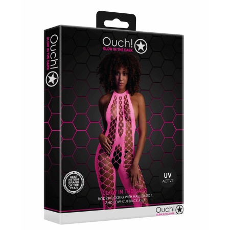 Bodystocking with Halterneck - Pink - 3