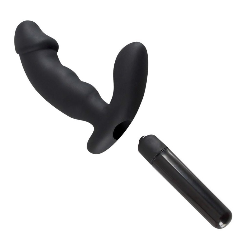 Wibrator Rebel w kształcie penisa z pofalowanym wałem 2,7–3,3 cm i stymulatorem krocza, 15 cm - 5