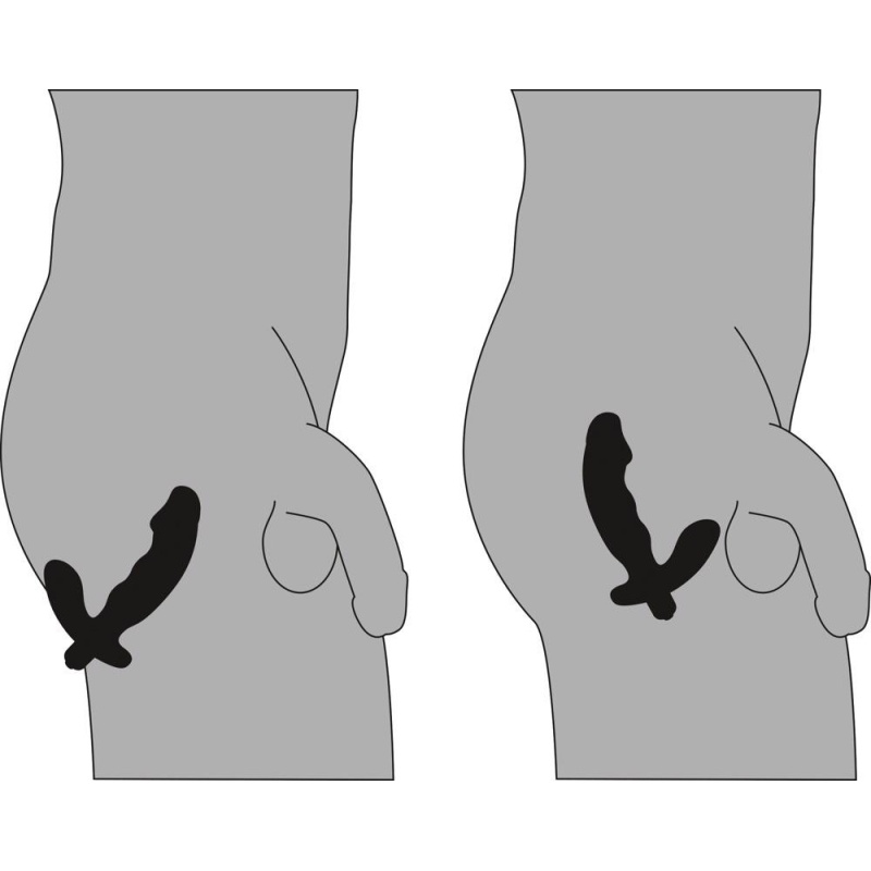 Wibrator Rebel w kształcie penisa z pofalowanym wałem 2,7–3,3 cm i stymulatorem krocza, 15 cm - 6