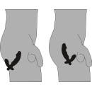Wibrator Rebel w kształcie penisa z pofalowanym wałem 2,7–3,3 cm i stymulatorem krocza, 15 cm - 6