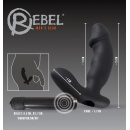 Wibrator Rebel w kształcie penisa z pofalowanym wałem 2,7–3,3 cm i stymulatorem krocza, 15 cm - 7