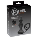Wibrujący korek analny Rebel RC z pierścieniami na penisa i jądra – 10 trybów wibracji, średnica 2–4,2 cm - 1