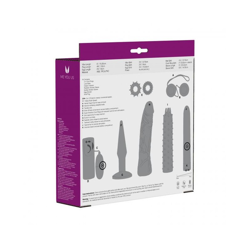 Zestaw dla par Mystic Treasures Couples Kit - wieloelementowy, z regulowanymi wibracjami - 4