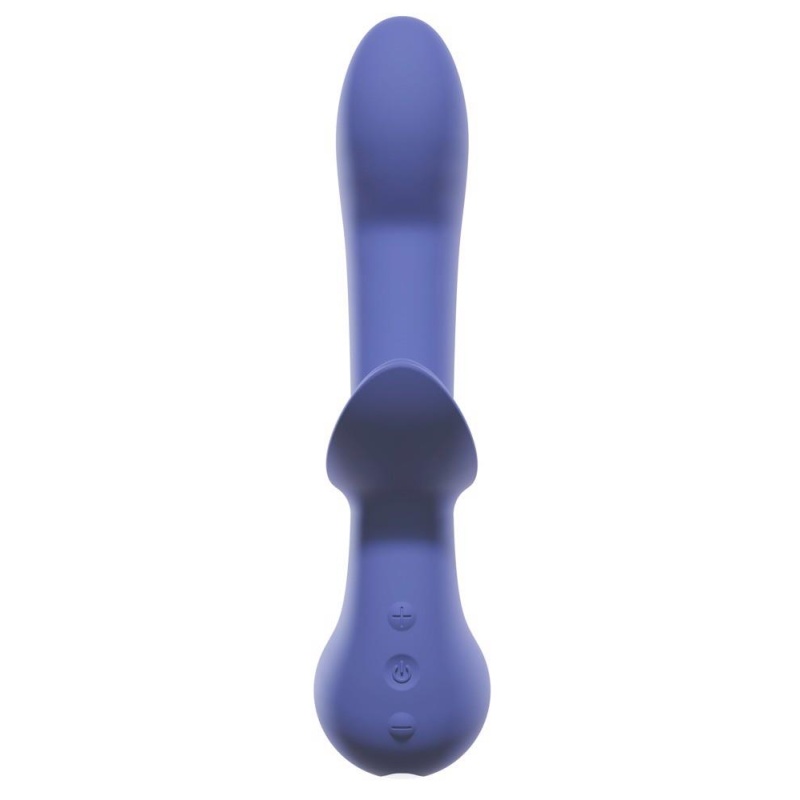 Wibrator AWAQ.U Vibrator 2 z podwójnym silnikiem i stymulatorem łechtaczki, zakrzywiony wał 12 cm, 21,6 cm - 4