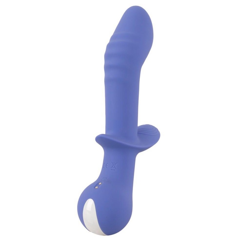 Wibrator AWAQ.U Vibrator 2 z podwójnym silnikiem i stymulatorem łechtaczki, zakrzywiony wał 12 cm, 21,6 cm - 7