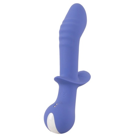 Wibrator AWAQ.U Vibrator 2 z podwójnym silnikiem i stymulatorem łechtaczki, zakrzywiony wał 12 cm, 21,6 cm - 7