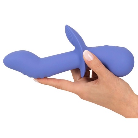 Wibrator AWAQ.U Vibrator 2 z podwójnym silnikiem i stymulatorem łechtaczki, zakrzywiony wał 12 cm, 21,6 cm - 8