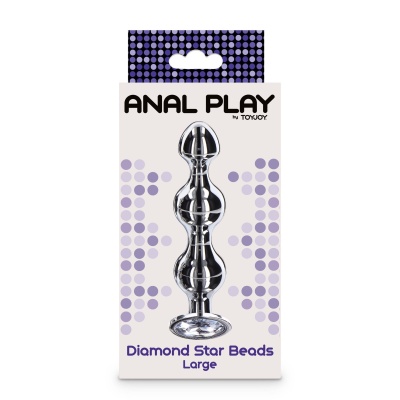 Koraliki analne Diamond Star Beads Large o progresywnej średnicy 12 cm - 1 2