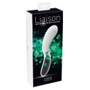 Wibrator szklano-silikonowy Curve LED Glass Vibrator 2, dwustronny, 20,5 cm - 1