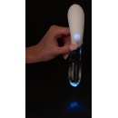 Wibrator szklano-silikonowy Curve LED Glass Vibrator 2, dwustronny, 20,5 cm - 7