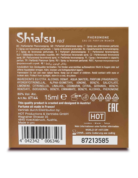 SHIATSU Pheromon Fragrance woman red 15 ml