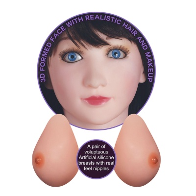Nadmuchiwana lalka miłości Boobie Super Love Doll z silikonowym biustem 165 cm - 1 2